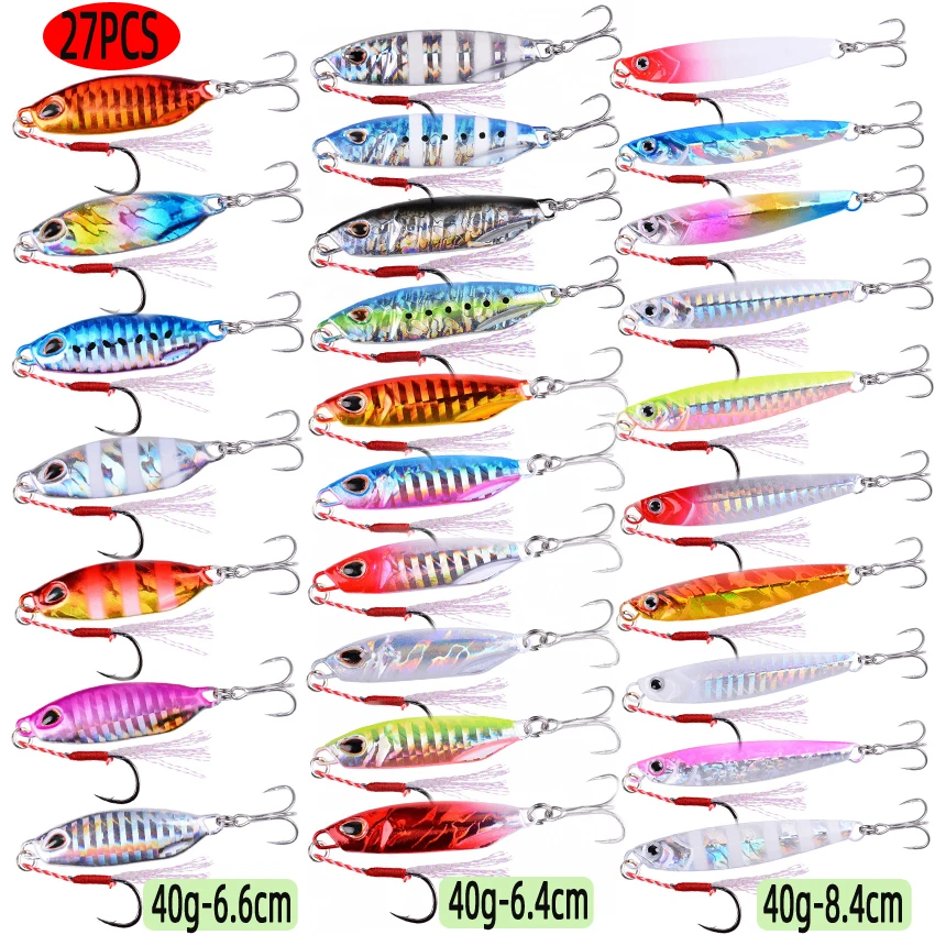 Fishing Lure Spinnerbait - 27 adet Mix Metal Jigs balıkçılık
